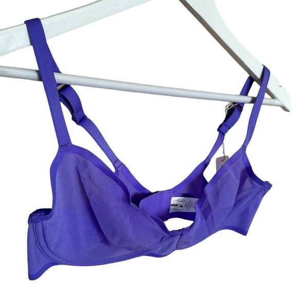 NWT Aerie 38C Smoothez Mesh Unlined Sheer Purple Balconette Bra - Picture 9 of 13